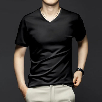 Men's Modal Short Sleeves V-Neck T-Shirt
