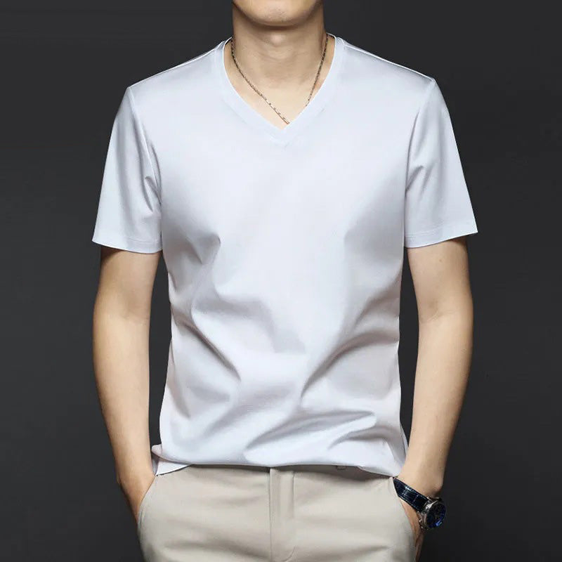 Men's Modal Short Sleeves V-Neck T-Shirt