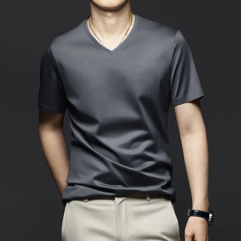 Men's Modal Short Sleeves V-Neck T-Shirt