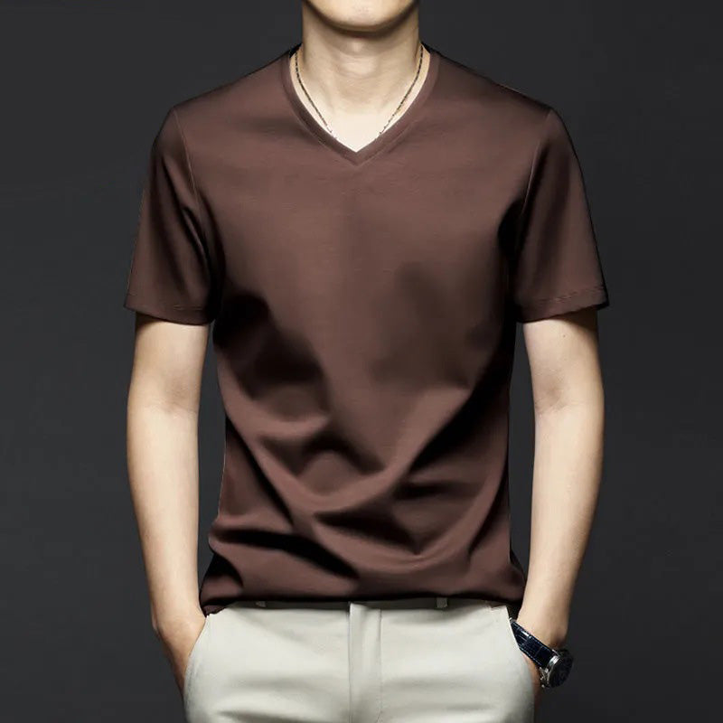 Men's Modal Short Sleeves V-Neck T-Shirt