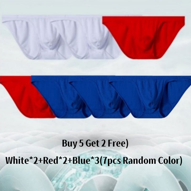 Men's Low Waist Soft Breathable Briefs(Buy 5 Get 2 Free)