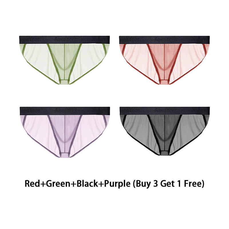 Men's Low Waist Breathable Large Pouch Briefs