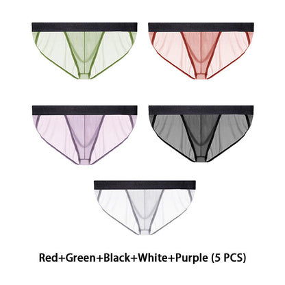 Men's Low Waist Breathable Large Pouch Briefs