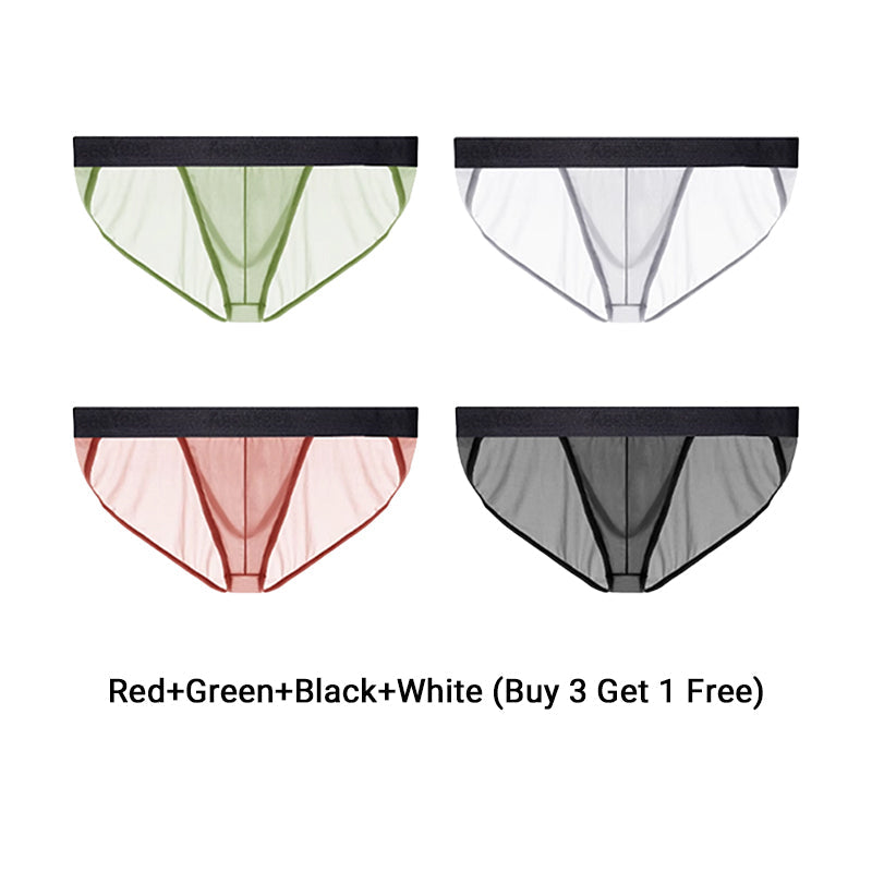 Men's Low Waist Breathable Large Pouch Briefs