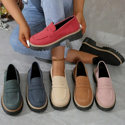 ⏳Factory offer last day - 53% discount 🎁Comfortable women's loafers with chunky heels and slip-on design