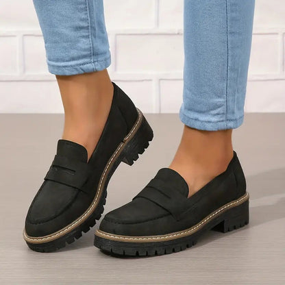 ⏳Factory offer last day - 53% discount 🎁Comfortable women's loafers with chunky heels and slip-on design