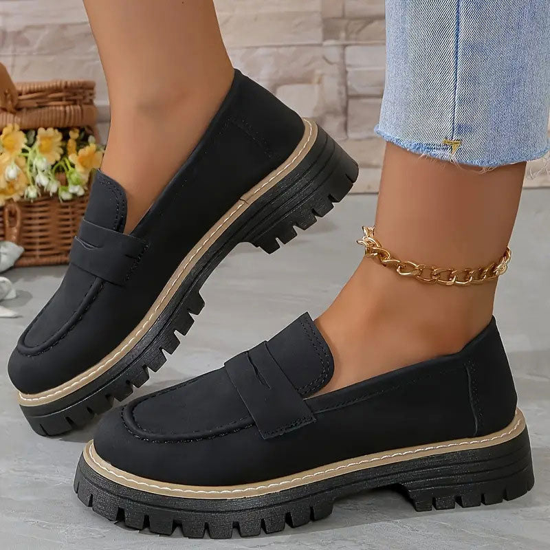 ⏳Factory offer last day - 53% discount 🎁Comfortable women's loafers with chunky heels and slip-on design