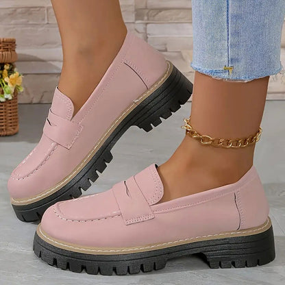 ⏳Factory offer last day - 53% discount 🎁Comfortable women's loafers with chunky heels and slip-on design