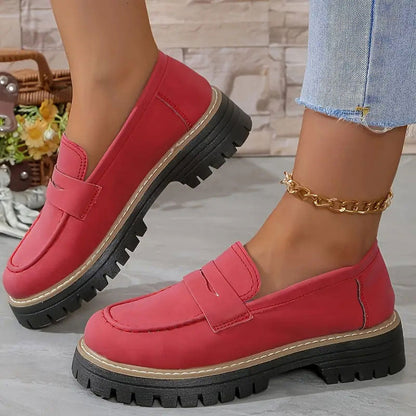 ⏳Factory offer last day - 53% discount 🎁Comfortable women's loafers with chunky heels and slip-on design