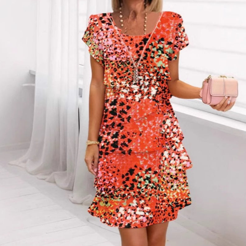 🎁 Hot Sale 49% OFF 🔥Versatile Stylish Leopard Colorful Print Sequin Dress