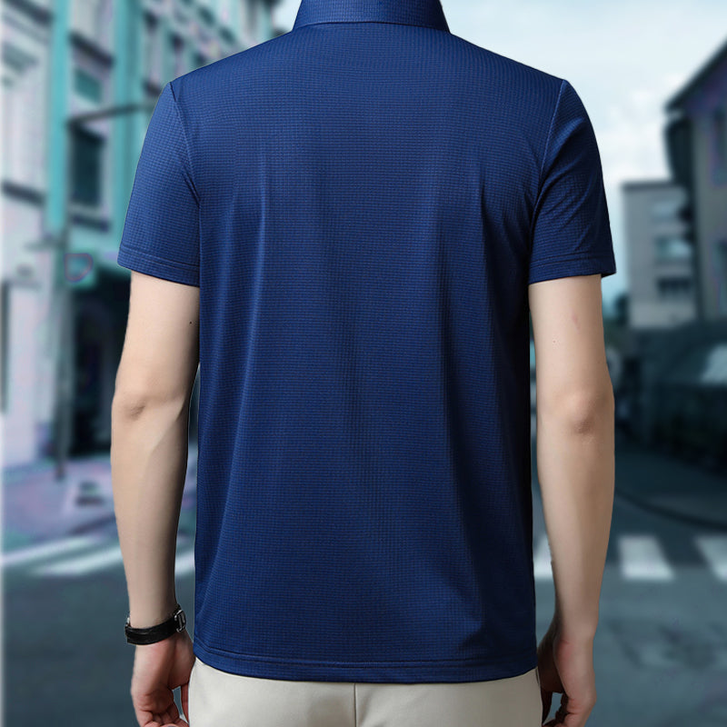 Men's Loose Cool Breathable Lapel T-Shirt