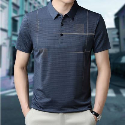 Men's Loose Cool Breathable Lapel T-Shirt