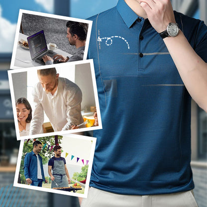 Men's Loose Cool Breathable Lapel T-Shirt