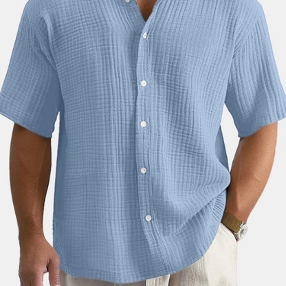 Men's Casual Comfortable Loose Fit Short Sleeve Shirt