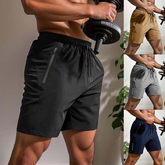 Men's Letter Print Drawstring Waist Shorts
