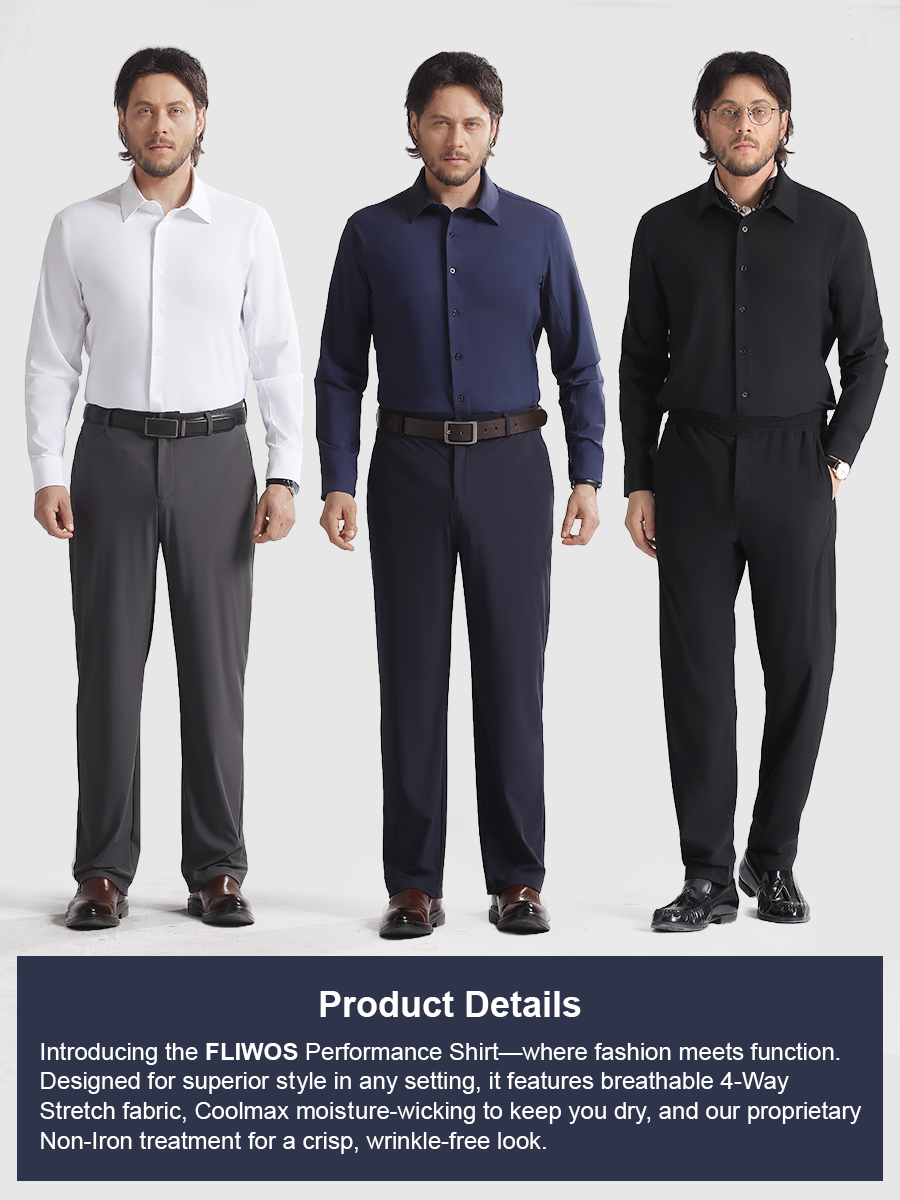 👑Men's TriProof Stretch Iron-free Shirts💥【Buy three and get an additional 15% discount.】🚀