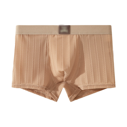 Men's Striped Mesh Breathable Boxer Shorts