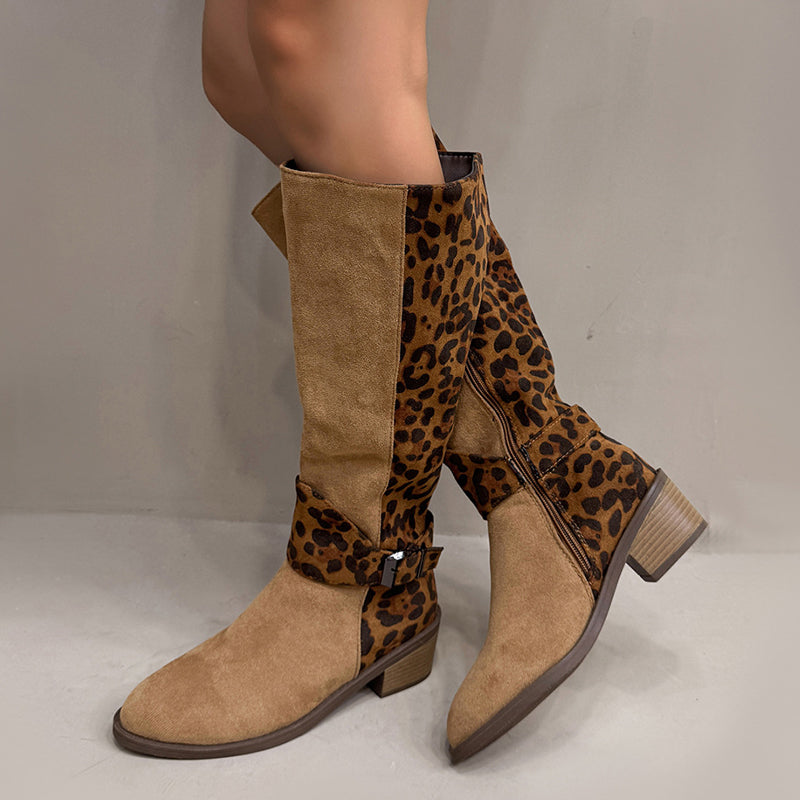 💜LAST DAY PROMOTION - 50%OFF💜Women's Leopard Print Riding Boots