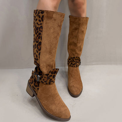 💜LAST DAY PROMOTION - 50%OFF💜Women's Leopard Print Riding Boots