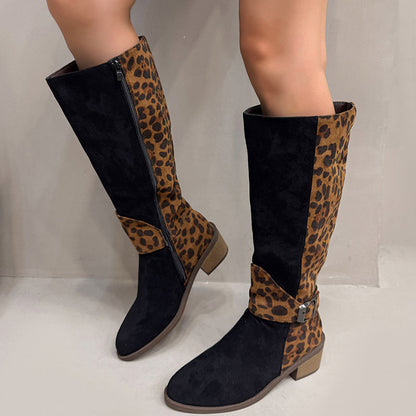 💜LAST DAY PROMOTION - 50%OFF💜Women's Leopard Print Riding Boots