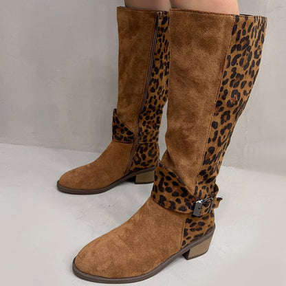 💜LAST DAY PROMOTION - 50%OFF💜Women's Leopard Print Riding Boots