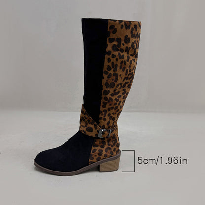 💜LAST DAY PROMOTION - 50%OFF💜Women's Leopard Print Riding Boots