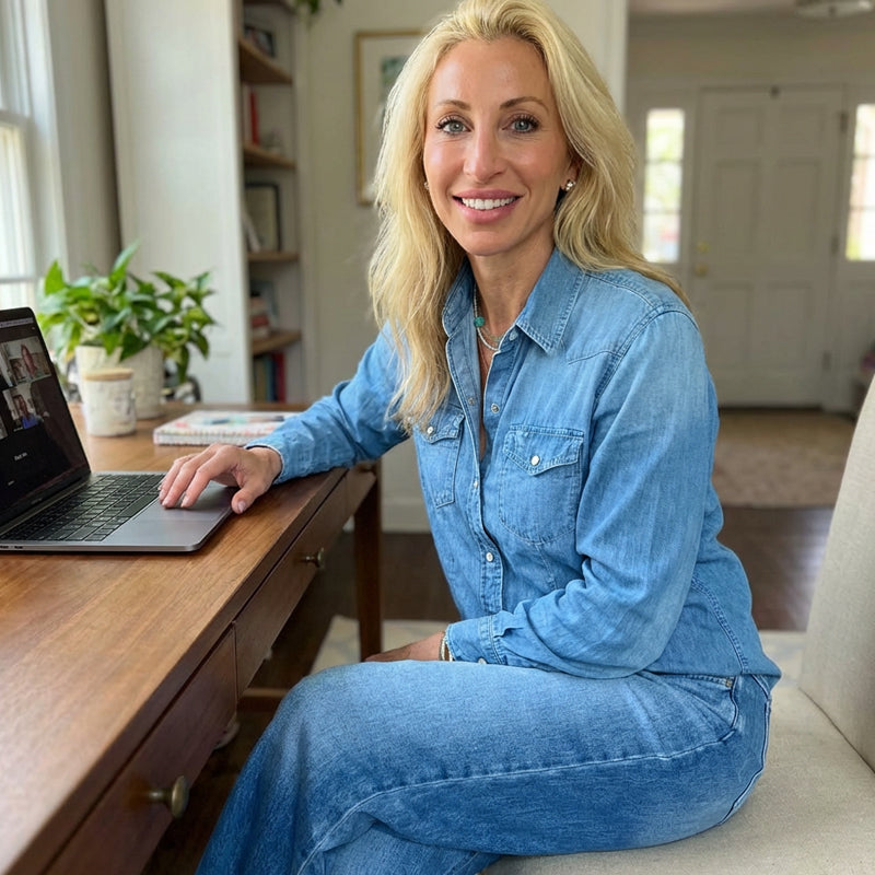 💙✨Women’s Faux Denim Pajama 2-Piece Set