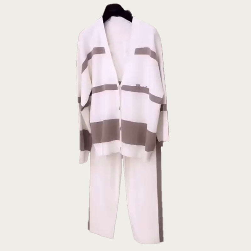 💕Fashionable striped comfortable casual two-piece set for women