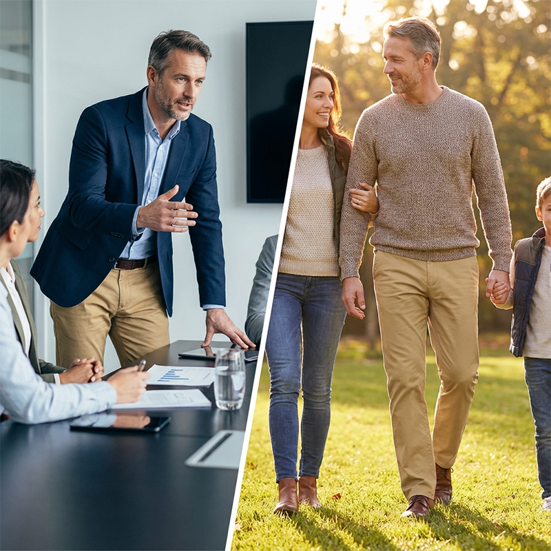 Men's Casual Straight-Fit Pants