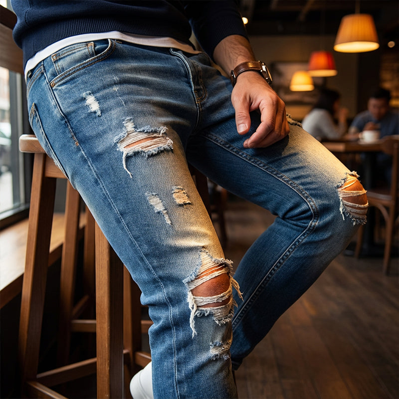 🔥🎁New 50% OFF🔥Stylish distressed skinny jeans for men