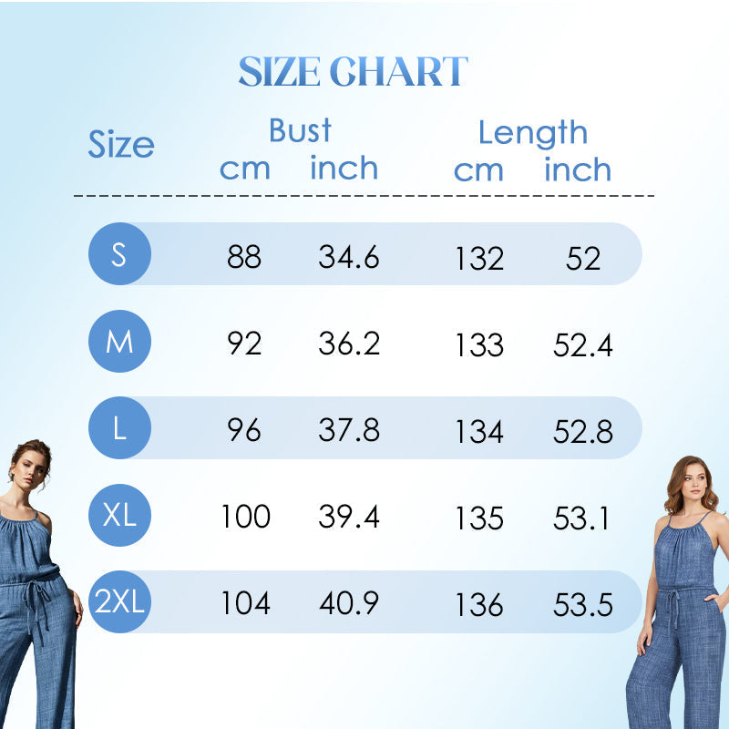 Women's Sleeveless Drawstring Waist Summer Jumpsuit