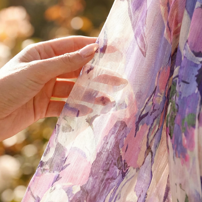 Women's Floral Print V-Neck Wrap Mini Dress