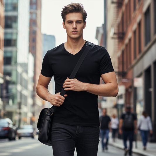 Classic V-Neck Cotton Short Sleeve T-Shirt