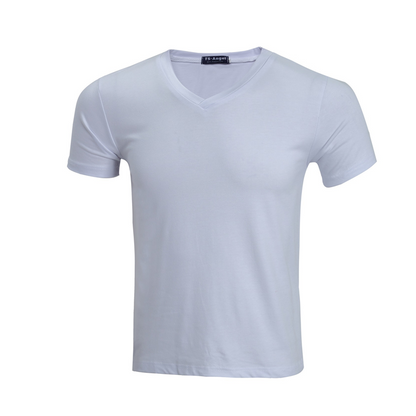 Classic V-Neck Cotton Short Sleeve T-Shirt