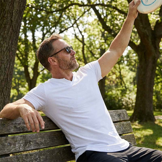 💎 50% OFF NOW! ⚡ Men's Casual Solid Athletic T-Shirt – Slim Fit, Notched V-Neck & Premium Stretch Fabric 👕🔥