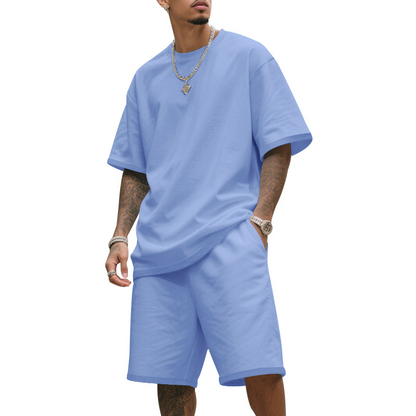 💥Limited-time 50% off-Men's Casual Two-Piece T-Shirt and Shorts Set