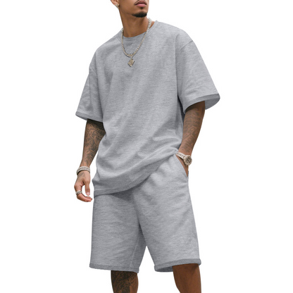 💥Limited-time 50% off-Men's Casual Two-Piece T-Shirt and Shorts Set