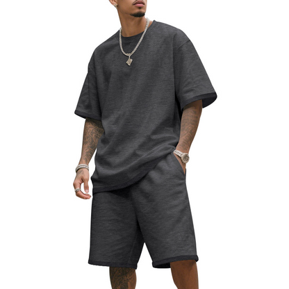 💥Limited-time 50% off-Men's Casual Two-Piece T-Shirt and Shorts Set