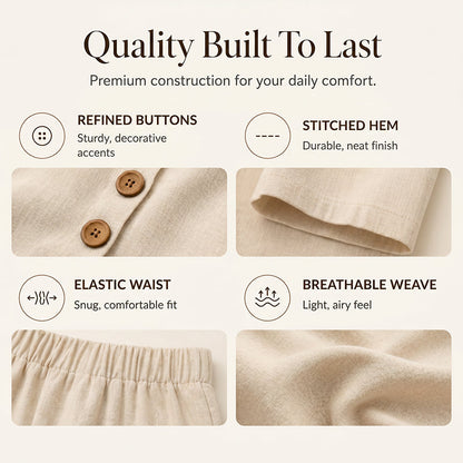 ✨ 2-piece set – loose top & comfortable trousers – soft fabric, elastic waistband & versatile combination options – can be worn separately or together – suitable for any occasion