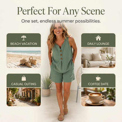 ✨ 2-piece set – loose top & comfortable trousers – soft fabric, elastic waistband & versatile combination options – can be worn separately or together – suitable for any occasion