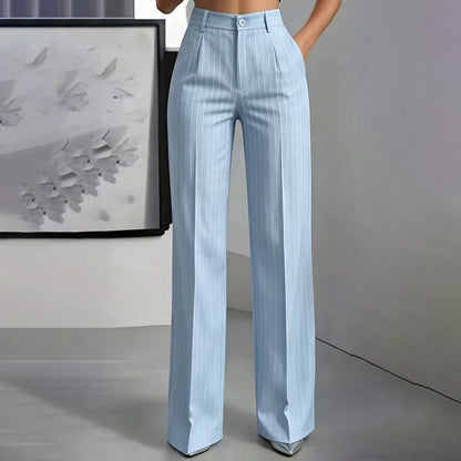 👖New Arrivals - Striped Wide-Leg Trousers with High-Waist – Flattering Silhouette & All-Day Comfort for Any Occasion