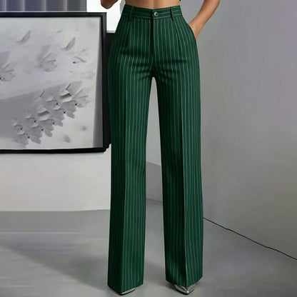 👖New Arrivals - Striped Wide-Leg Trousers with High-Waist – Flattering Silhouette & All-Day Comfort for Any Occasion