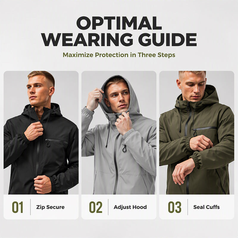 🌧️ All-Weather Utility | Men's Waterproof Oversized Hooded Jacket