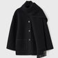 Women’s Tassel Scarf Tweed Coat