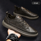 Men's Low Top Breathable Casual Leather Shoes