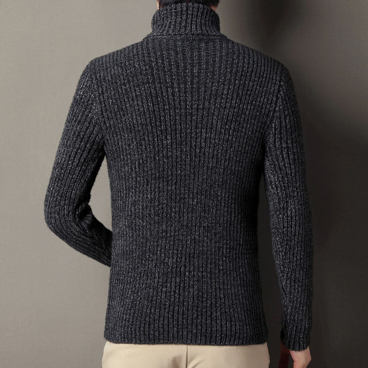 Fashion solid color slim men's turtleneck high quality cashmere sweater-buy 2 free shipping