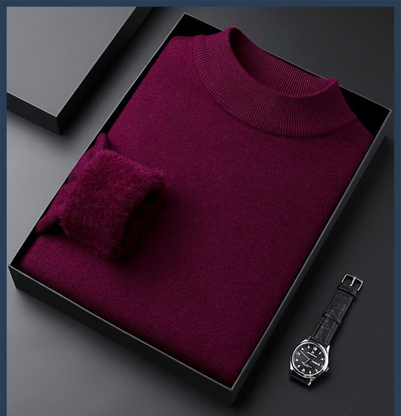 New product-49% off💥High quality solid color thick cashmere men's sweater