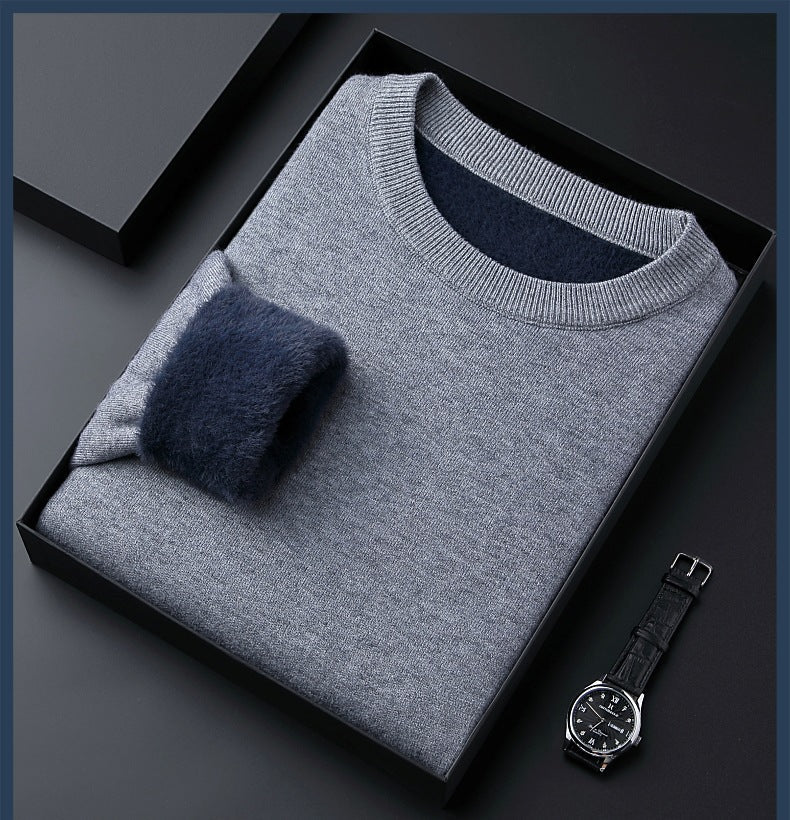 New product-49% off💥High quality solid color thick cashmere men's sweater