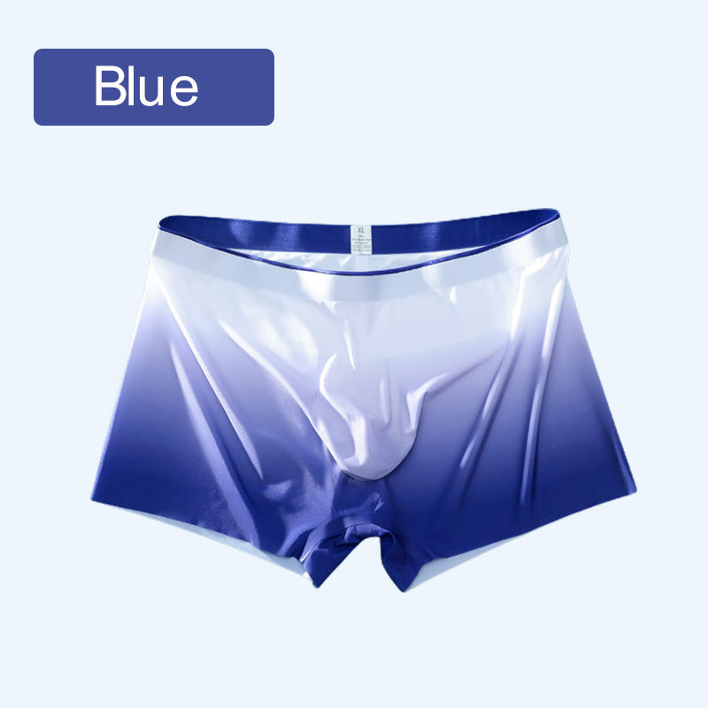 3D Quick-dry Breathable Ice Silk Gradient Color Briefs for Men