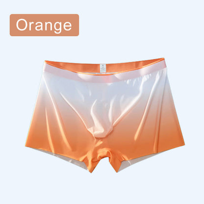 3D Quick-dry Breathable Ice Silk Gradient Color Briefs for Men